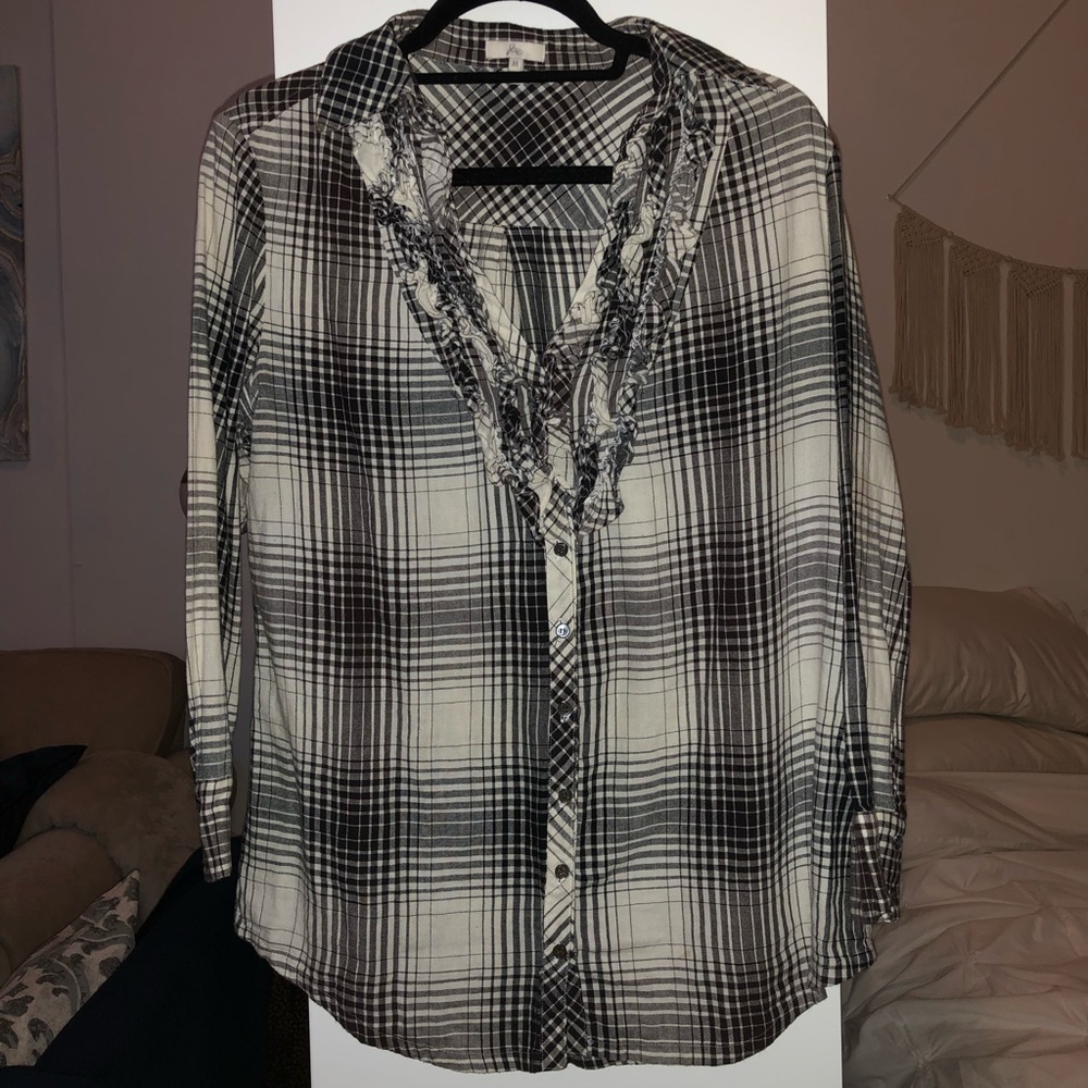 Joie Fara Plaid Button Down Shirt